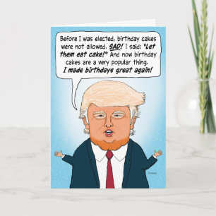 Tarjeta Trump Vuelve a Hacer Geniales los Cumpleaños