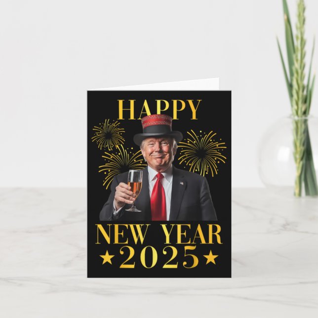 Tarjeta Trump vuelve a hacer grande el año nuevo feliz Año (Anverso)