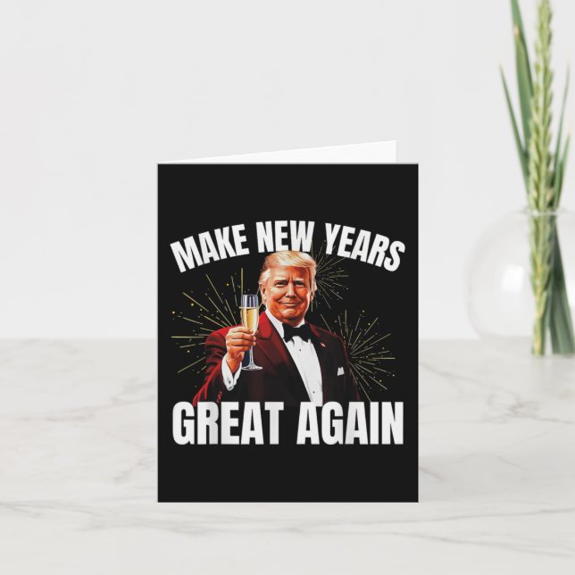 Tarjeta Trump vuelve a hacer grande el año nuevo feliz Año (Anverso)