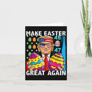 Tarjeta Trump vuelve a hacer grande la Pascua 45 47 huevo 