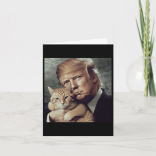 Tarjeta Trump Y Cat - Meme divertido del gato Trump