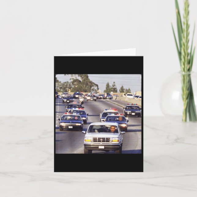 Tarjeta Trump Y Jd Vance En Autos De La Policía Persiguien (Anverso)