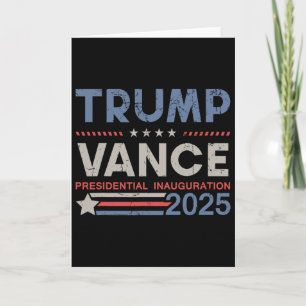 Tarjeta Trump y Vance Presidente Día de Inauguración 2025