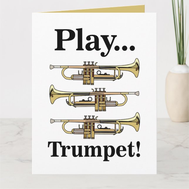 Tarjeta Trumpet Player Trumpeter Musician (Anverso)