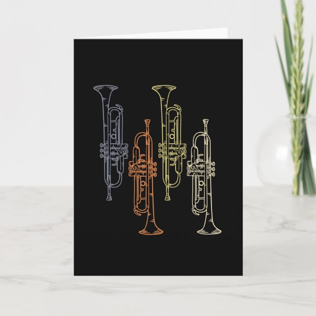 Tarjeta Trumpets Vintage (Anverso)