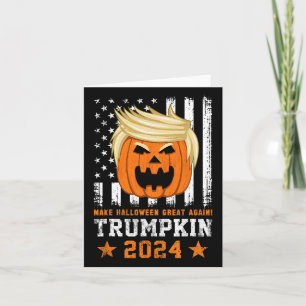 Tarjeta Trumpkin 2024 Ee.Uu. Hace Que Halloween Vuelva A S