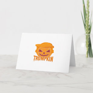Tarjeta Trumpkin Clásico - Estilo Presidente Calabaza