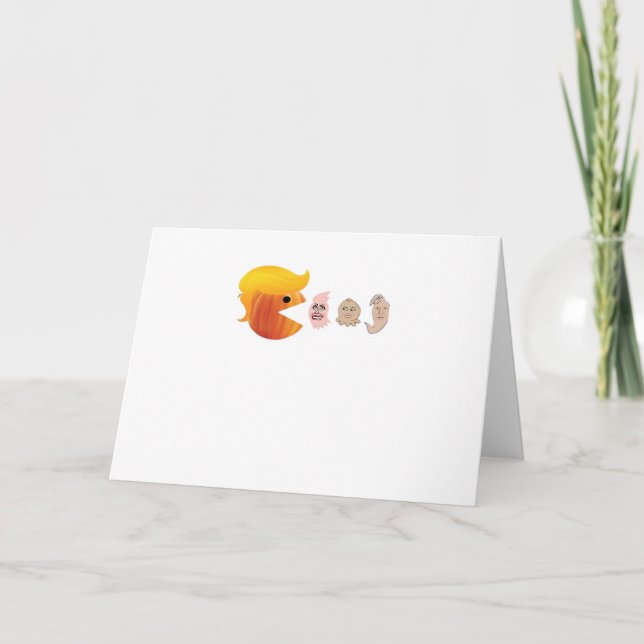 Tarjeta Trumpkin Comiendo Demócratas Clásico – Salón Satír (Anverso)