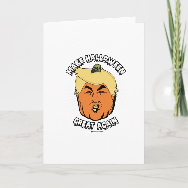 Tarjeta Trumpkin - haga Halloween grande otra vez (Anverso)