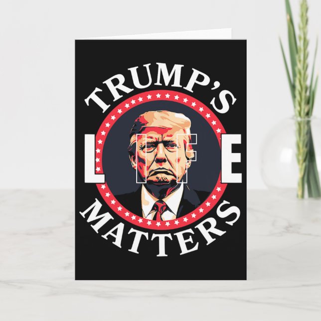 Tarjeta Trump's Life Problems Political Support For Donald (Anverso)
