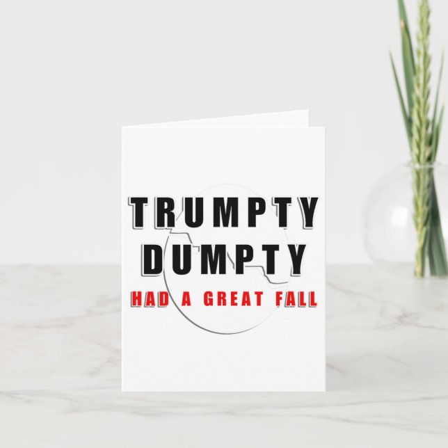 Tarjeta Trumpty Dumpty Tuvo Una Gran Caída Graciosa De Hue (Anverso)
