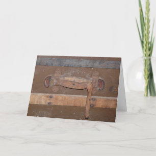 Tarjeta Trunk de madera de época