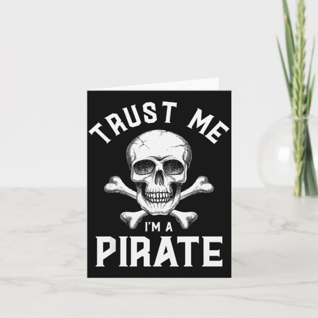 Tarjeta Trust Me I'm A Rate - Funny Skull Crossbones Boote (Anverso)