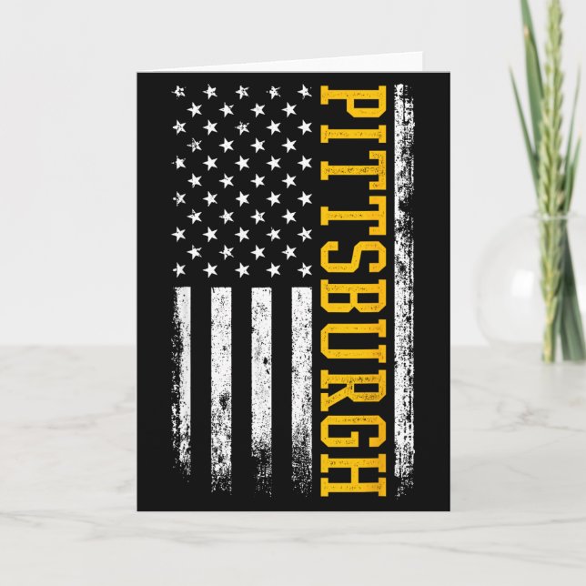Tarjeta Ttsburgh Usa Flag Patriotic American From Ttsburgh (Anverso)