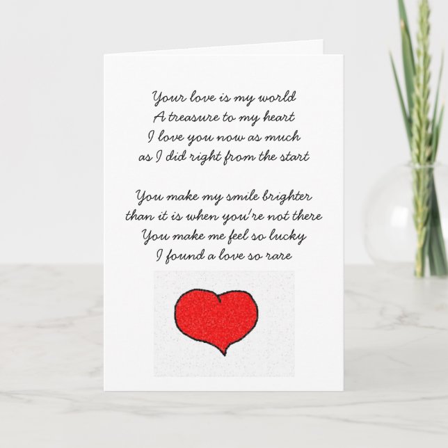 Tarjeta Tu amor es mi mundo (Anverso)