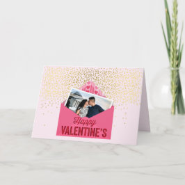 Tarjeta Tu El día de San Valentín fotográfica besó primero