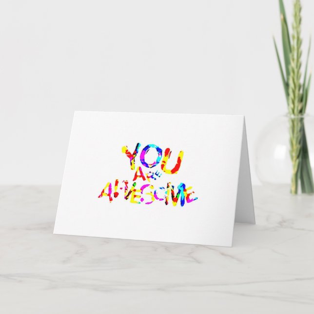 TARJETA "TÚ" ES INCREÍBLE Y TÚ ERES "18" (Anverso)