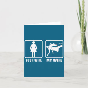 Tarjeta Tu esposa mi esposa cónyuge esposo 8 billar americ
