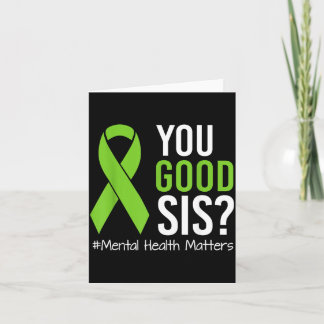 Tarjeta Tú Estás Bien Hermana Conciencia sobre Salud Menta