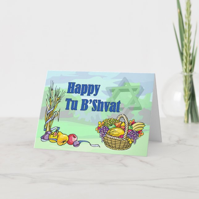 Tarjeta Tu feliz B'Shvat (Anverso)