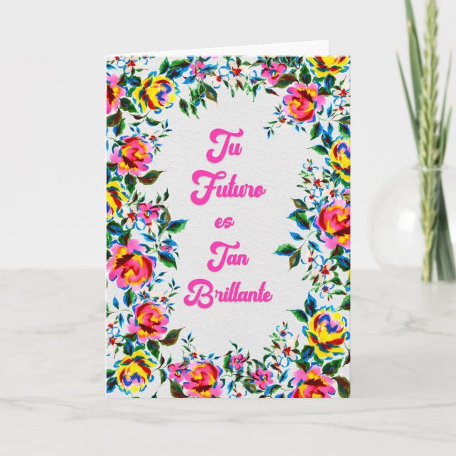 Tarjeta Tu Futuro Brilla con Luz Propia Felicitación (Anverso)