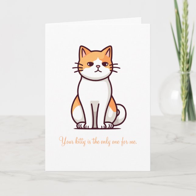 Tarjeta Tu gatito es el único para mí el día de San Valent (Anverso)