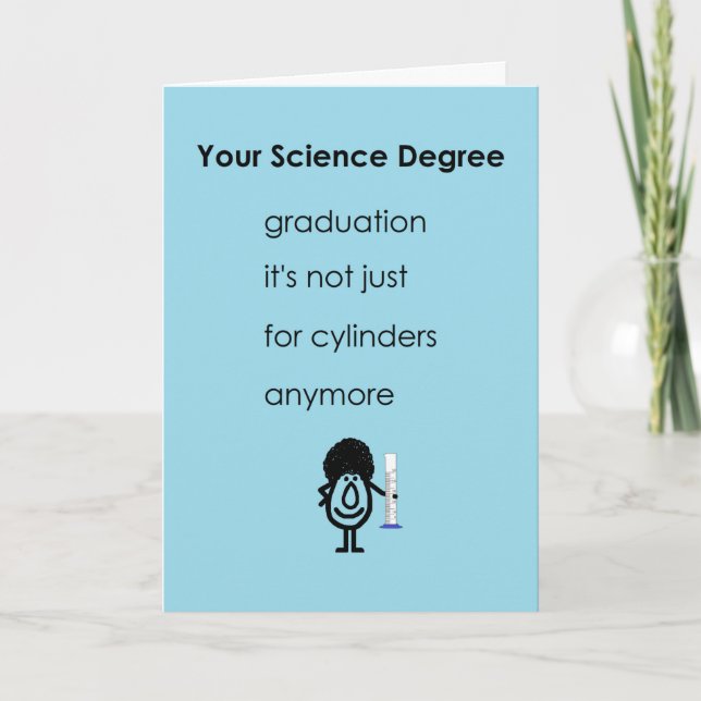 Tarjeta Tu Grado De Ciencia Es Un Divertido Chica De Poema (Anverso)