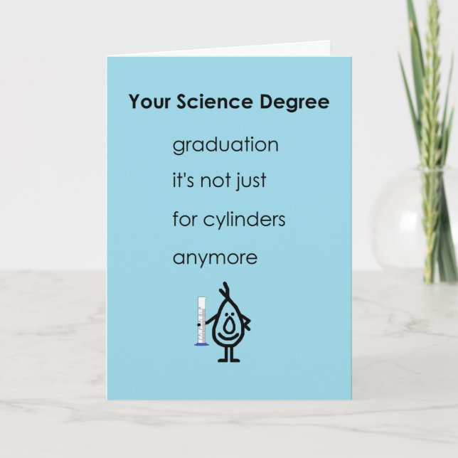 Tarjeta Tu Grado De Ciencia Un Divertido Poema De Graduaci (Anverso)