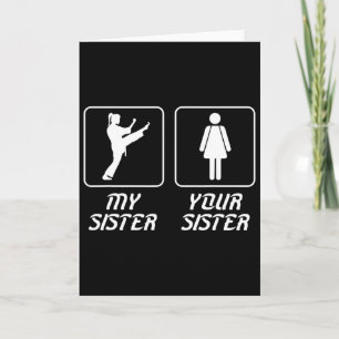 Tarjeta Tu Hermana Mi Hermana Karate Hermano Orgulloso Kar