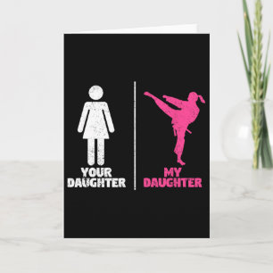 Tarjeta Tu hija mi hija amantes del arte marcial orgullosa