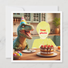 Tarjeta Tu hijo con dinosaurio, cumpleaños de dinosaurio,