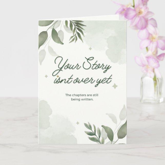 Tarjeta Tu historia no ha terminado (Orquídea)