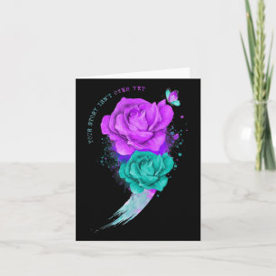 Tarjeta Tu historia no ha terminado pero el suicidio de Se