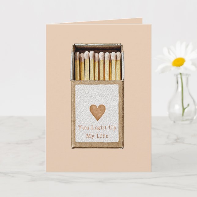 Tarjeta Tú iluminas mi corazón de amor (Planta pequeña)