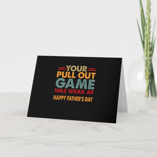 Tarjeta Tu juego de retiro fue débil antes del feliz día d (Anverso)