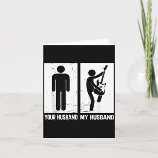 Tarjeta Tu marido mi marido _ Ilustración de guitarra