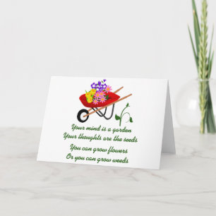 Tarjeta Tu mente es un jardín