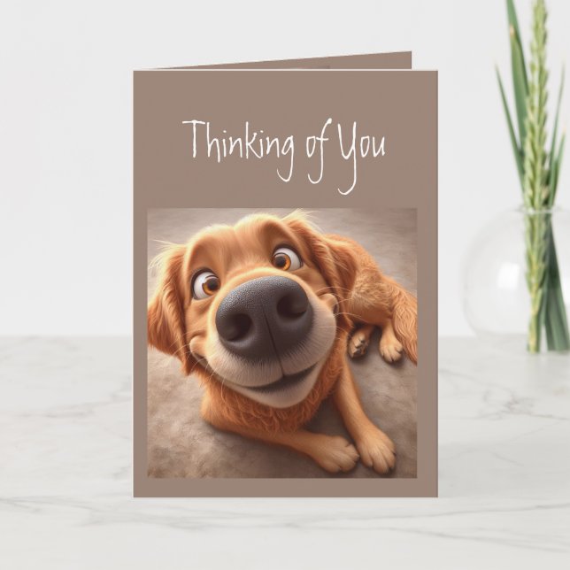 Tarjeta Tú Nariz Cuánto Pensando en Tu Perro (Anverso)