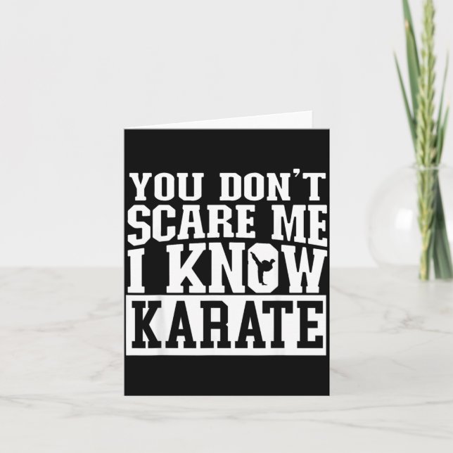 Tarjeta Tú no me conoces sé karate (Anverso)
