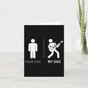 Tarjeta Tu Papá Mi Papá Guitarrista Artista B Guitarra Pap