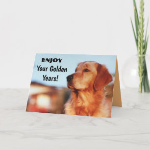 Tarjeta Tu Perro de Deseos de Jubilación Años Dorados Retr