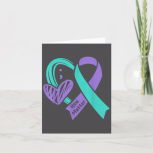 Tarjeta Tú Prevención de la Conciencia del Suicidio Verde 