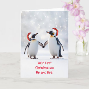 Tarjeta Tu primera Navidad como pareja recién casada