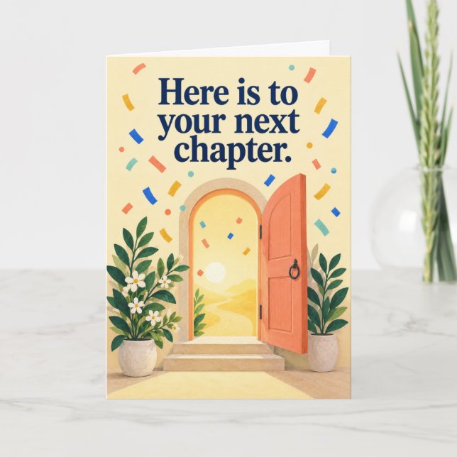 Tarjeta Tu próximo capítulo Felicidades (Anverso)