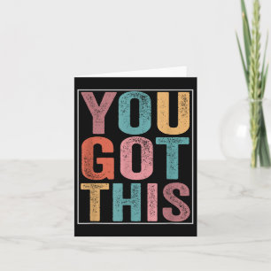 Tarjeta Tú Puedes Diseño Motivacional Para Día de Pruebas