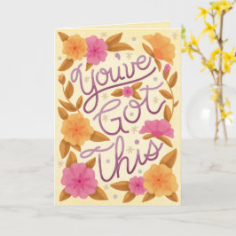 Tarjeta Tú Puedes - Estímulo y Apoyo Floral