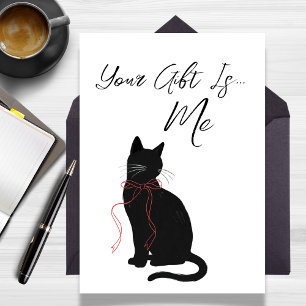 Tarjeta Tu regalo soy yo Gatos divertidos Cumpleaños minim
