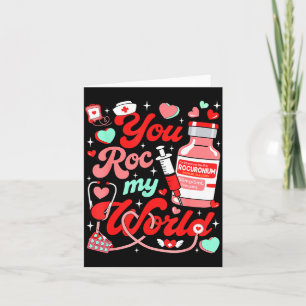 Tarjeta Tú Roc Mi Mundo Enfermera Día de San Valentín Er E
