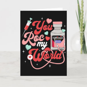 Tarjeta Tú Rocas Mi Mundo Enfermera Día de San Valentín Er