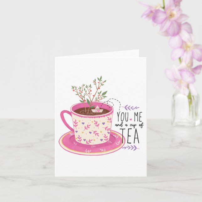 Tarjeta Tú Y Una Cita De Té (Orquídea)